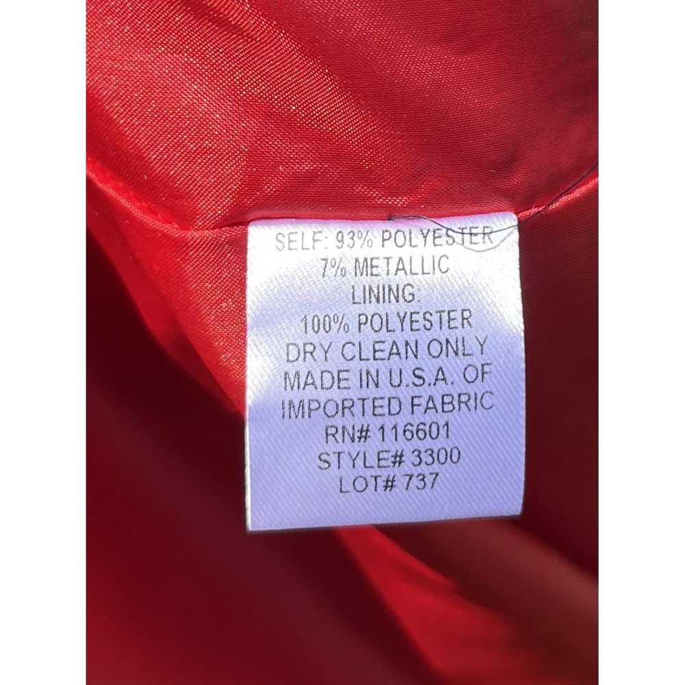 Bigio Collection Dress Womens 4 Red Fuchsia Metallic Jacquard Fit & Flare Short - Picture 15 of 16